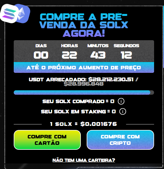Pré-venda Solaxy (SOLX) 