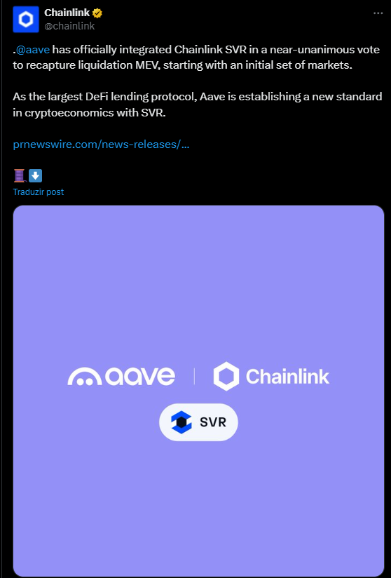 Aave integração Chainlink