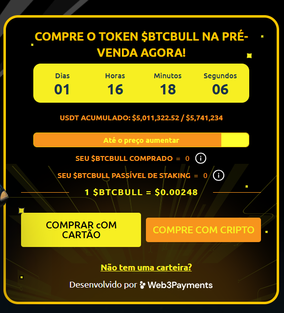 Pré-venda BTC Bull Token (BTCBULL)
