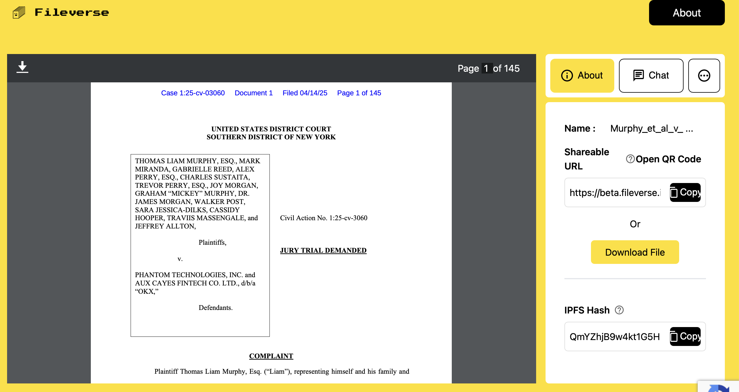Processo contra a Phantom Wallet.