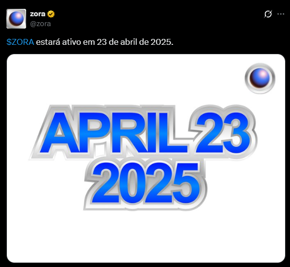 Postagem do aidropd da Zora