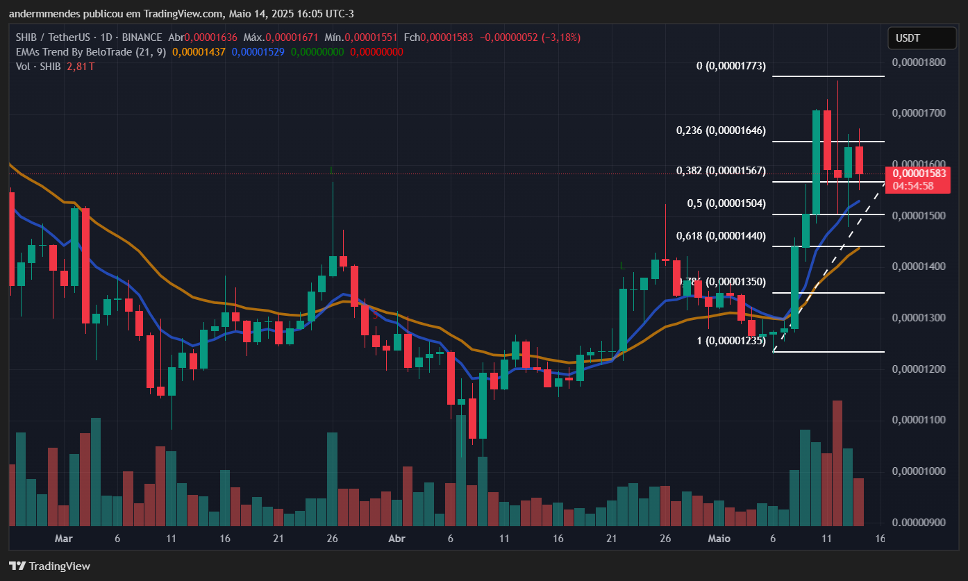 Gráfico da Shiba Inu (SHIB) no TradingView