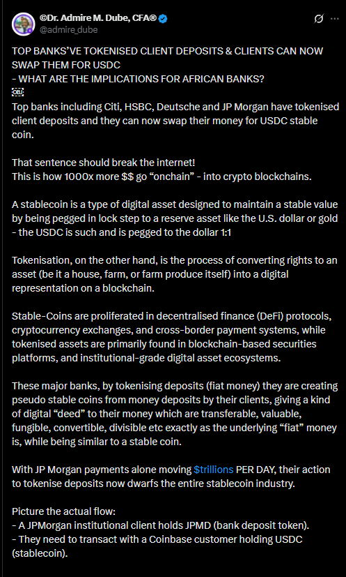 HSBC depósitos tokenizados