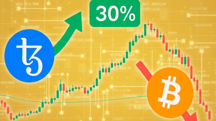 tezos-sobe-30-enqunato-btc-cai