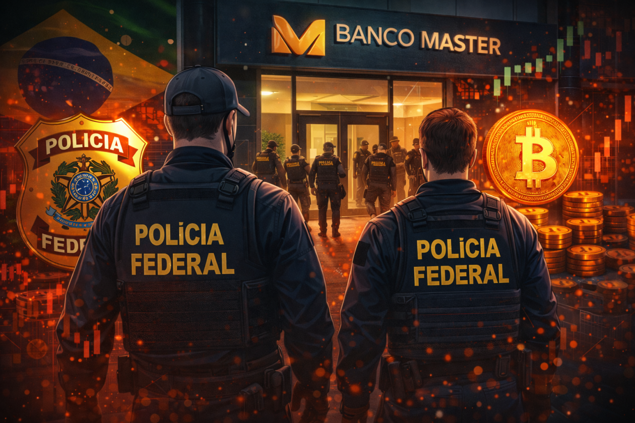 Operação policial no Banco Master eleva alerta regulatório cripto