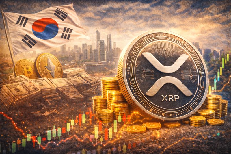 XRP domina volume na Coreia do Sul
