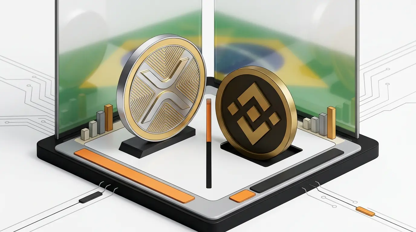 XRP-inspired token rising above BNB-inspired token in a close cryptocurrency market-cap ranking battle