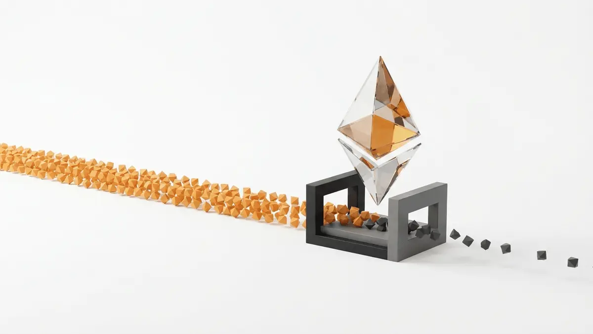 Ilustração de uma fila de entrada de staking do Ethereum muito maior que a fila de saída